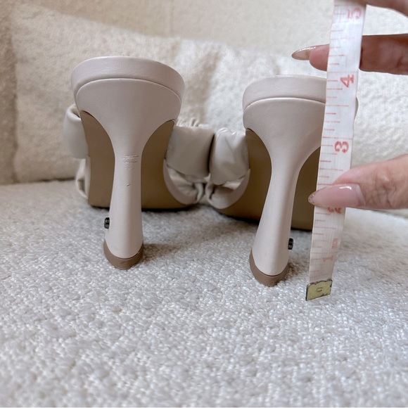 French Connection “Crystal” Beige Ruched Strappy Heel Sandal 6‎ - Picture 6 of 7